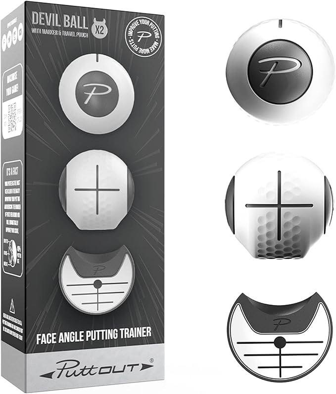 PuttOUT Devil Ball Face Angle Trainer - Perfect Your Putting | Amazon (US)