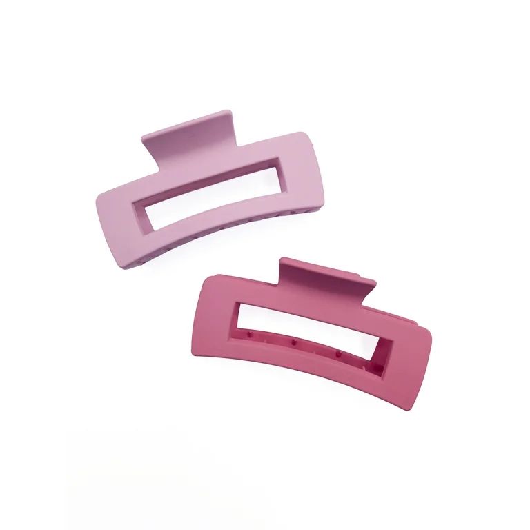 Time and Tru Women's Adult Women's Claw Clip Set, 2 Pack Pink | Walmart (US)