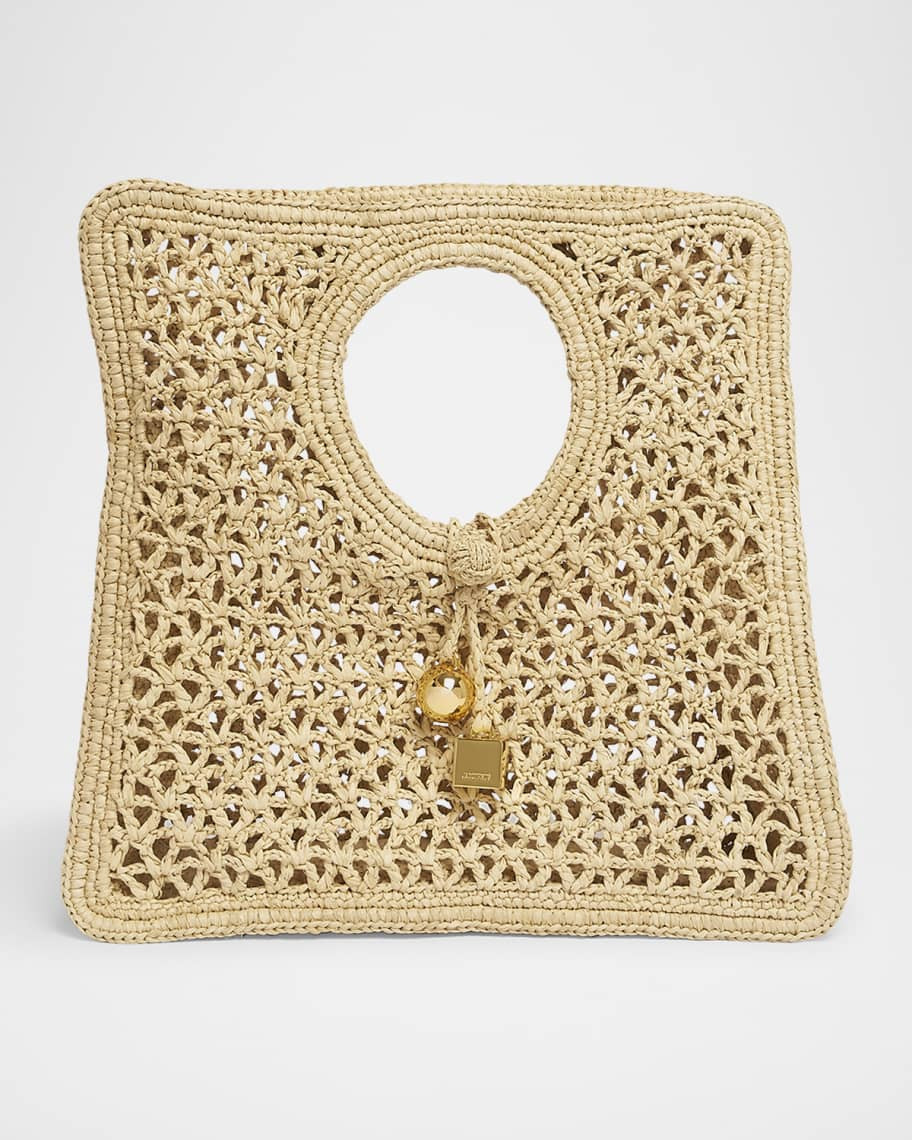 Le Petit Raffia Top-Handle Bag | Neiman Marcus