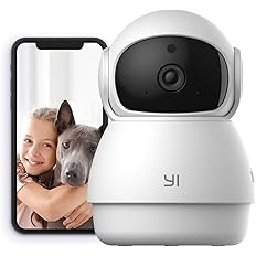 YI Pan-Tilt Security Camera, 360 Degree 2.4G Smart Indoor Pet Dog Cat Cam with Night Vision, 2-Wa... | Amazon (US)