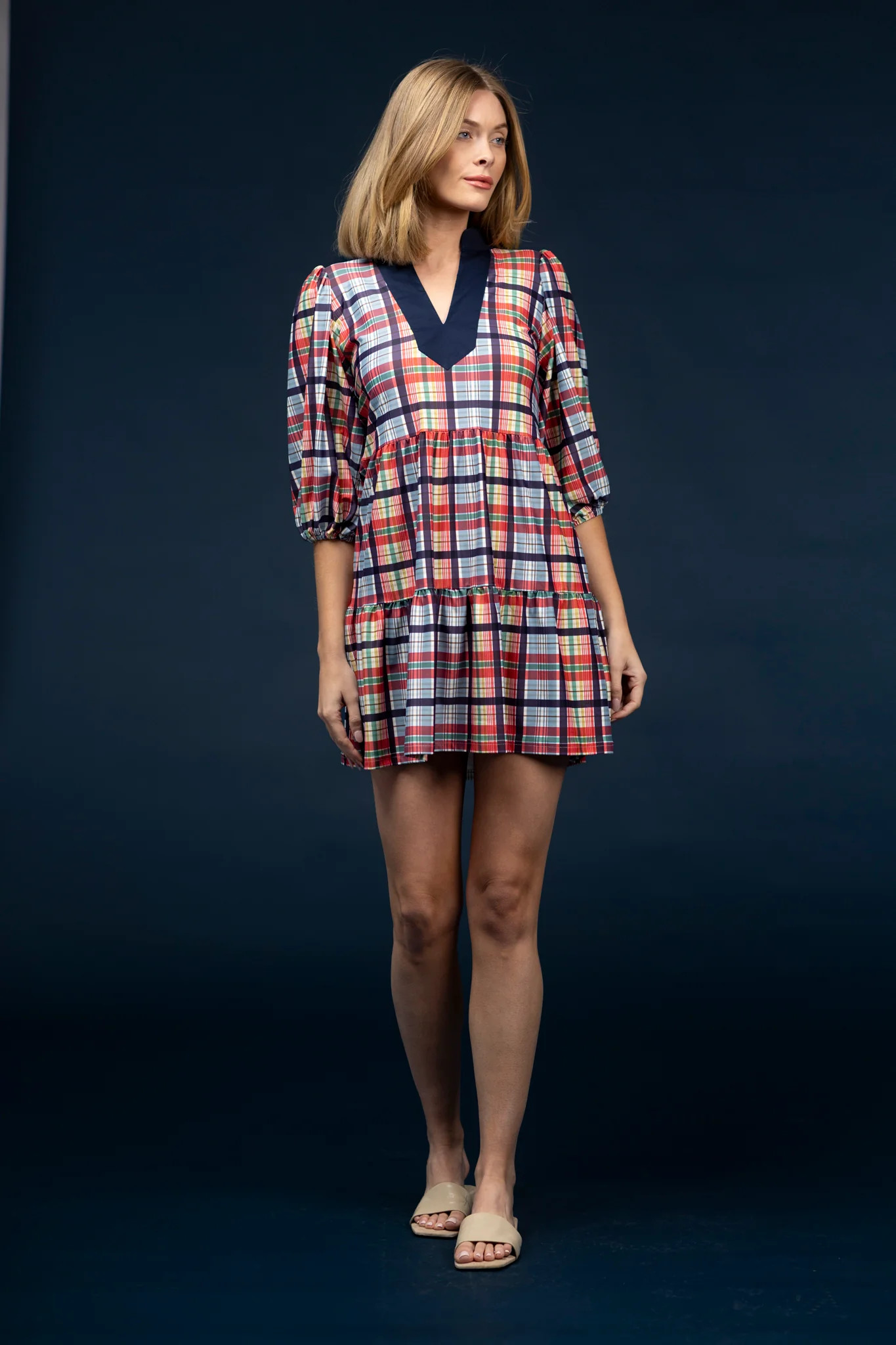 Tory Dress - Coastal Plaid | Smith and Quinn