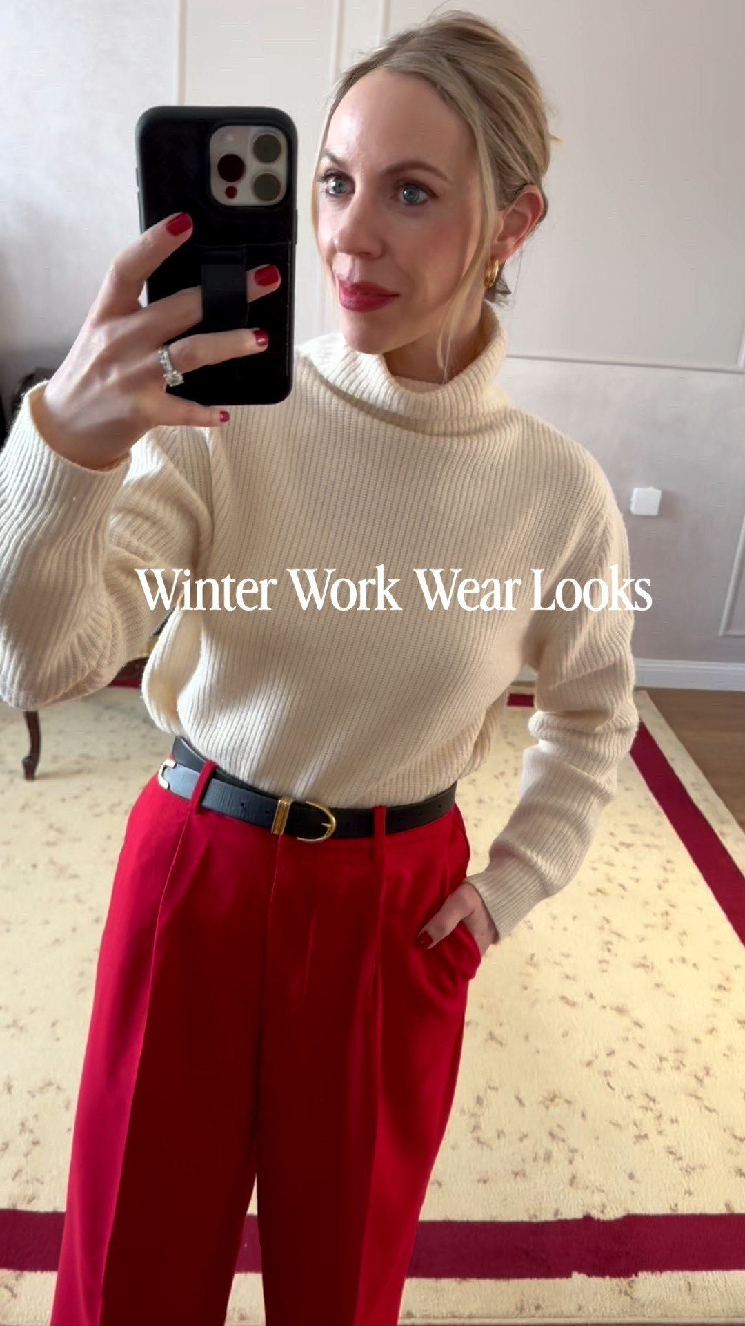 Winter work wear outfits, office style, red wide leg trousers, oversized blazer outfits, style over 40

#LTKFindsUnder100 #LTKWorkwear #LTKOver40