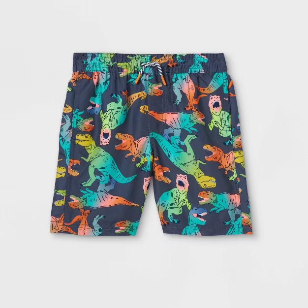 Boys' Dino Print Volley Swim Trunks - Cat & Jack™ | Target