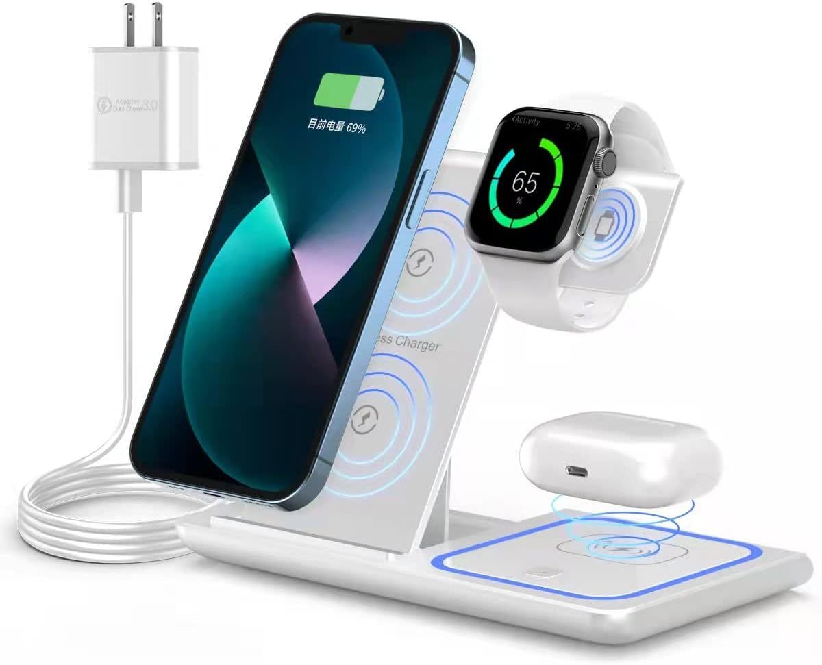 Wireless Charger,RUI MAI LAI 3 in 1 Wireless Charger Station for Apple iPhone/iWatch/Airpods,iPho... | Amazon (US)