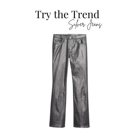 Silver is a huge trend for FW, and these jeans are so much fun! Metallic pants might seem a little scary, but Check out our Instagram Reel to see a few ways to style them that might have you wanting a pair of your own. Fab for holiday looks too

#LTKmidsize #LTKHoliday #LTKstyletip