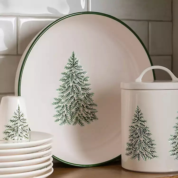 Evergreen Trees Embossed Serving Bowl | Kirklands