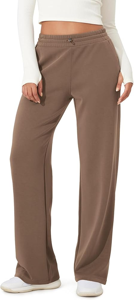 ODODOS Women's Modal Soft Wide Leg Pants with Pockets Adjustable Shockcord High Waist Casual Loun... | Amazon (US)