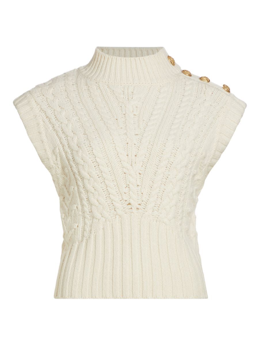 Veronica Beard Holton Cable-Knit Vest | Saks Fifth Avenue