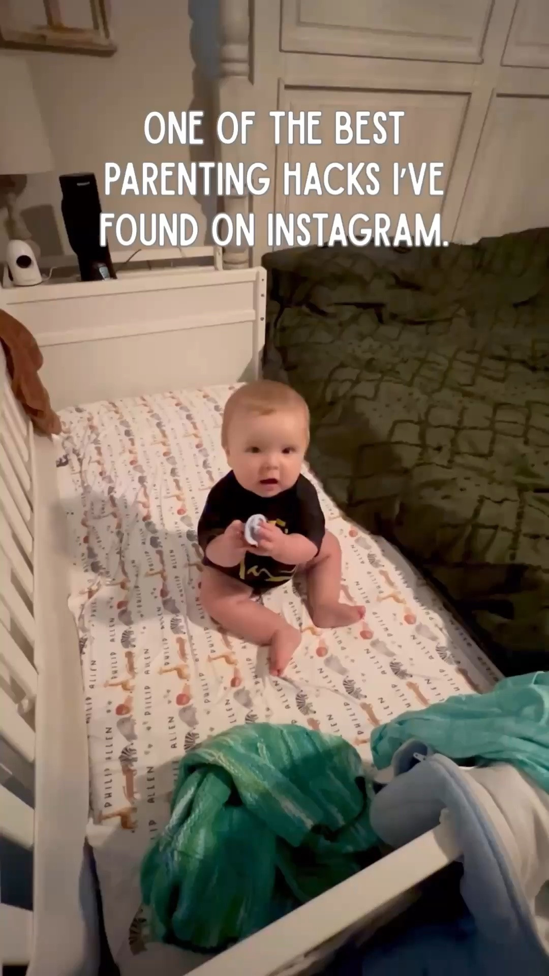 I wasn’t quite ready for him to sleep across the room, but he had definitely outgrown his bedside bassinet. Then I saw someone remove the front panel of their crib and turn it into a bedside crib—and it has been such a great transition for our family.

Sometimes the simplest parenting hacks make the biggest difference. So grateful someone shared this idea because it’s given us a little more time with him right beside us. 🤍

Always make sure your crib is securely attached to your bed (if recommended by the manufacturer), the mattress heights are level, and that your setup follows your crib’s safety guidelines before trying this.

#parentinghack #newmom #babysleep #cribtransition #momlife

#LTKmomlife #LTKstorytime #LTKKids