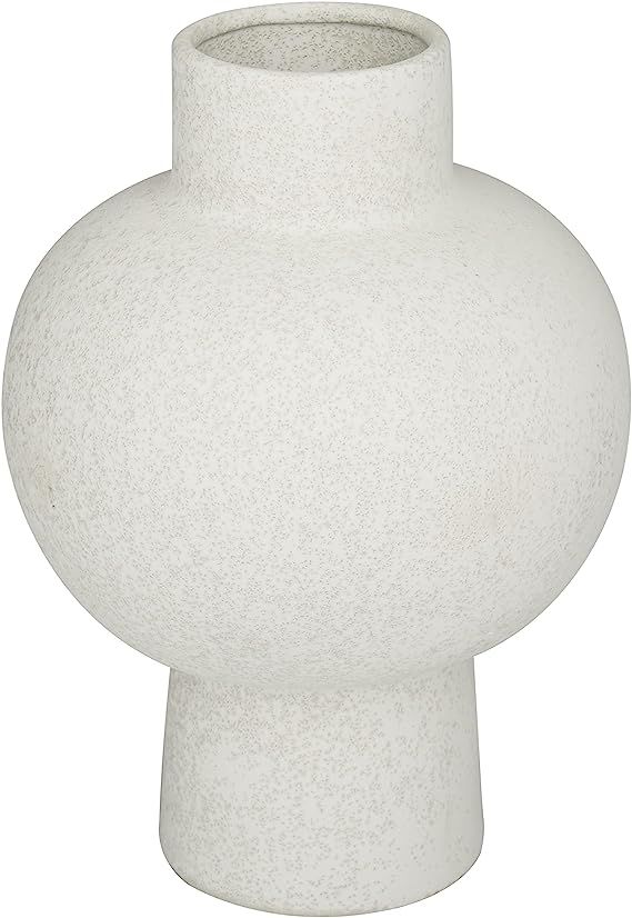 CosmoLiving by Cosmopolitan Ceramic Vase, 8" x 8" x 12", White | Amazon (US)