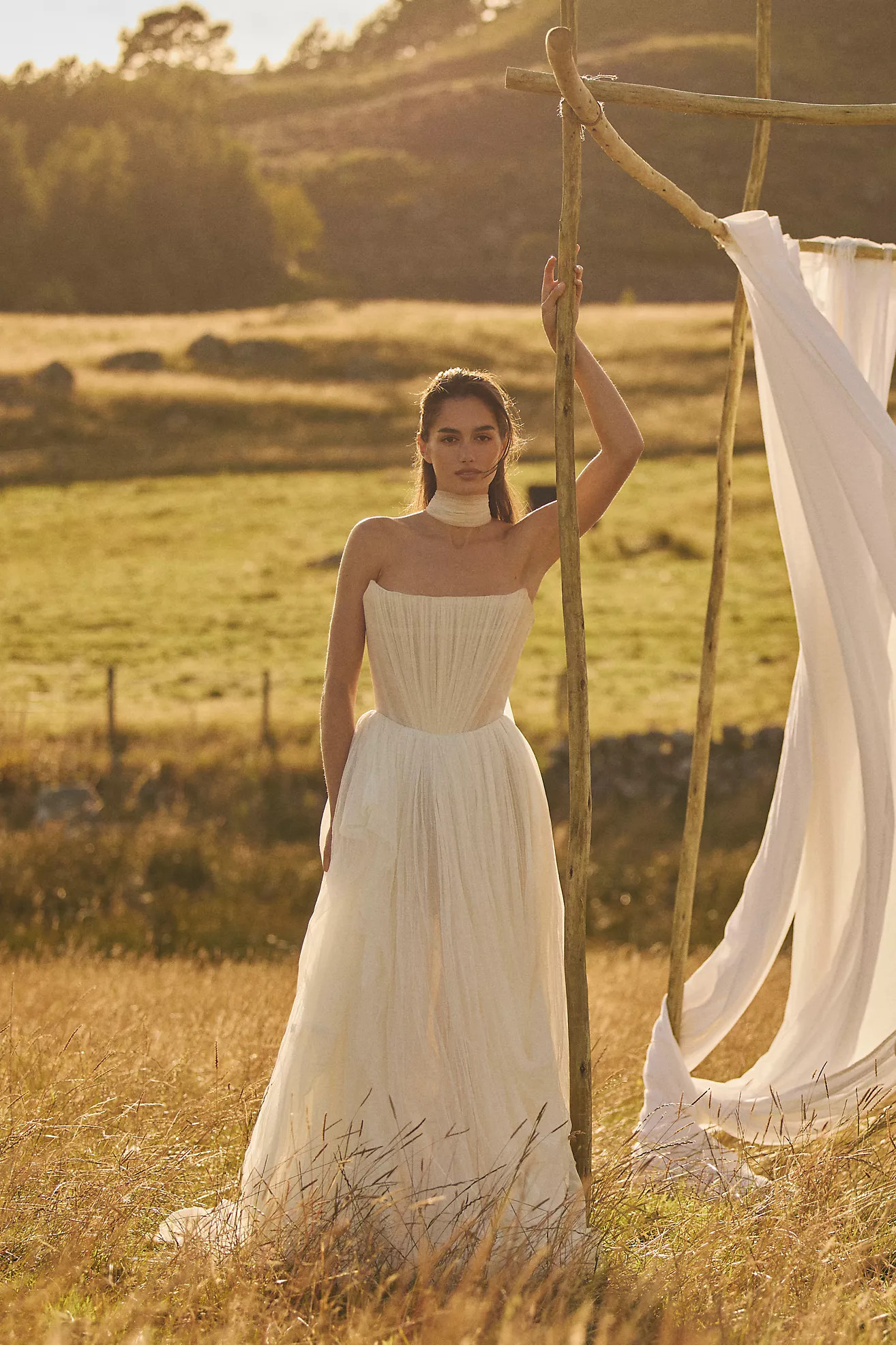 Watters Reko Strapless Corset Wedding Gown | Anthropologie (US)