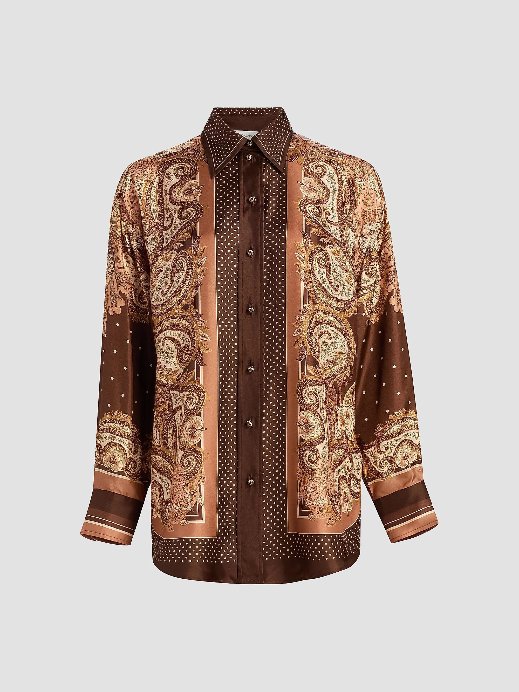 Zimmermann Luna Printed Silk Button-Front Shirt | Saks Fifth Avenue | Saks Fifth Avenue