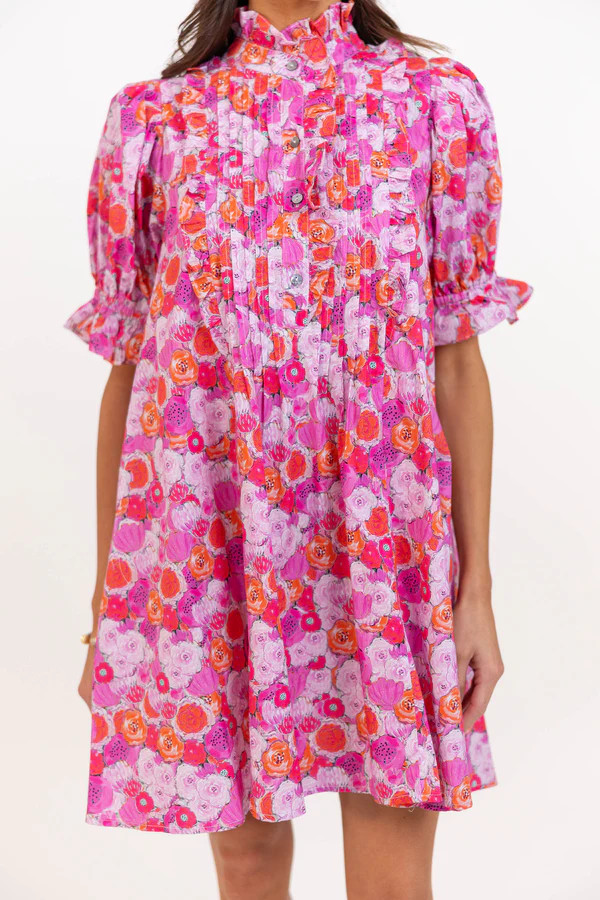 Dressed Up Pink Watercolor Dress | The Mint Julep Boutique