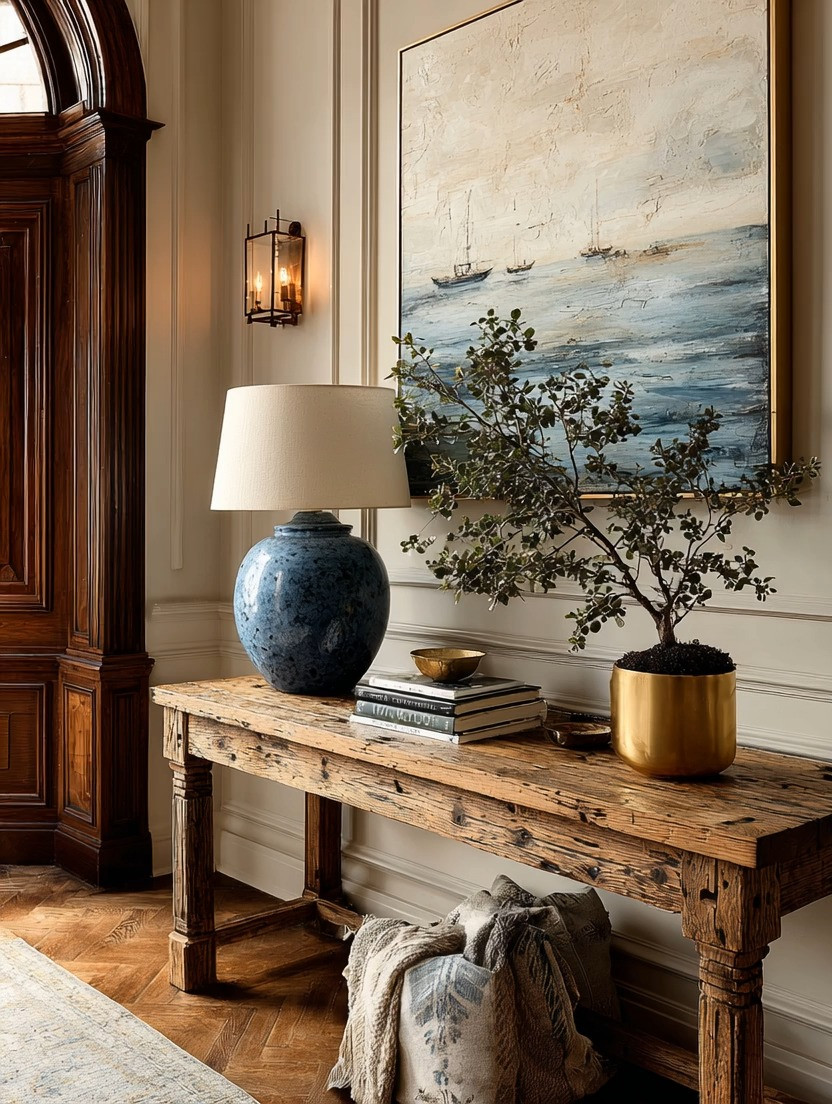 Your console table may not be missing decor. It may be missing intention.

A natural wood console already brings warmth and character — but it’s the layering that transforms it into something elevated.

Start with a statement table lamp. A base in blue, sage, or black adds depth and contrast, while the soft light creates that calm, inviting atmosphere every home needs.

Then add a gold planter with a simple plant. That one detail introduces life, reflection, and a subtle touch of luxury without overwhelming the space.

This is where function meets beauty — light, texture, and greenery working together in balance.

The key is restraint. Two strong pieces will always do more than many small ones.

Explore our edit to style your console table with intention — we’ve included statement lamps and planters in multiple styles so you can create your own combination. Everything is thoughtfully linked below.

Because the right details don’t just decorate a space. They define it.

#InteriorStyling #HomeDecorIdeas #QuietLuxury #EntrywayDesign 

 #LTKHome