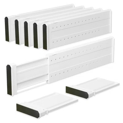 5 Pack Drawer Divider, 4" High, 15-21" Adjustable Drawer Dividers, Non-Slip Expandable Dresser Organizer for Baby Clothes, Bathroom, Bedroom, Kitchen | Wayfair North America