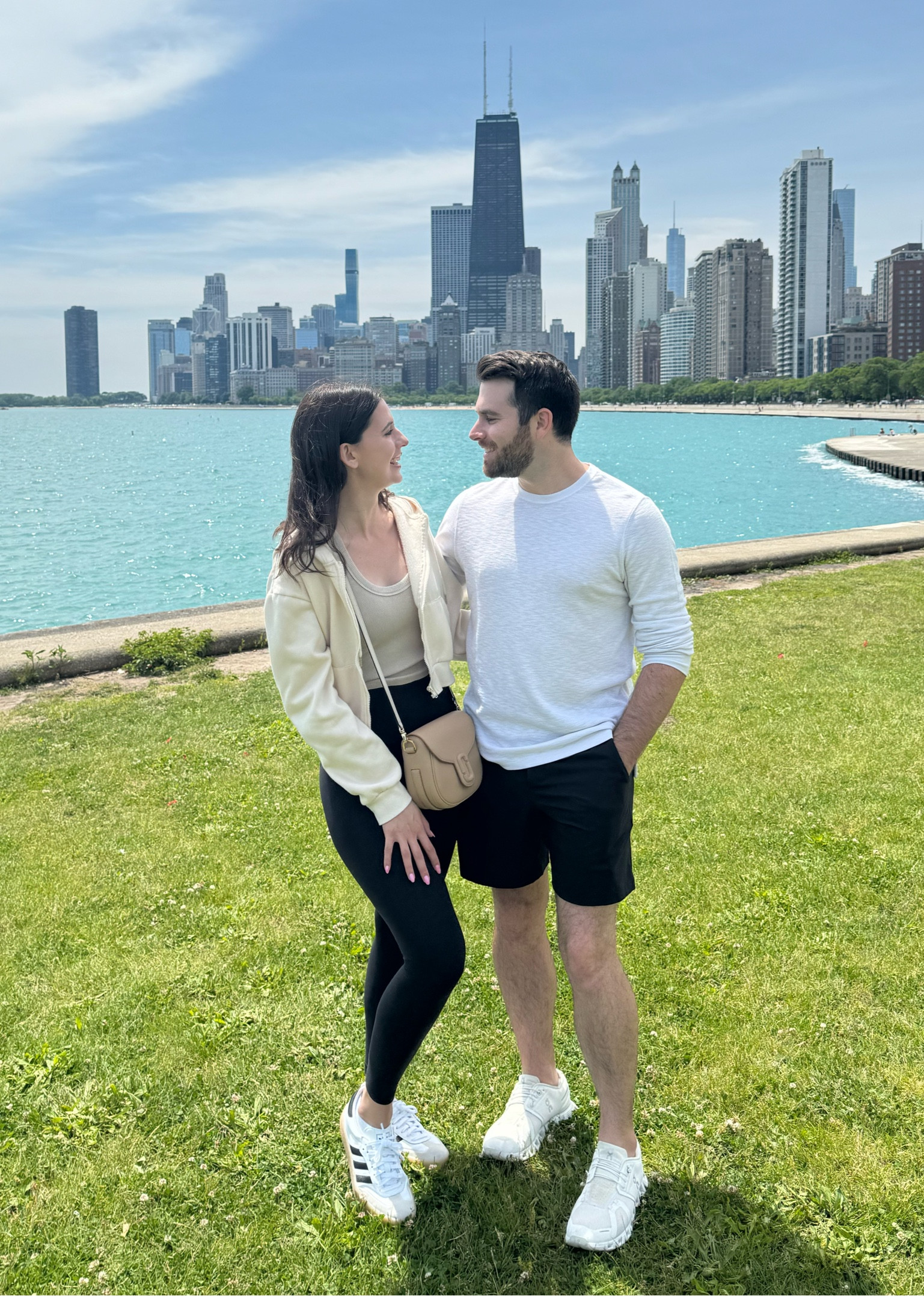 Comfy Chicago OOTD 🫶🏻 I recently purchased a pair of Sambae (platform version of Sambas) shoes and am pleasantly surprised at how comfy they are! I heard Sambas were uncomfy, so I’m glad I went with the platform version. I walked miles and miles in these shoes with no complaints!

It took FOREVER for my size to come back in stock, but it was worth the wait 🤩 The rumors are true that these shoes run big. I went down 0.5 from my usual size & they fit perfectly  

#LTKTravel #LTKFitness #LTKActive