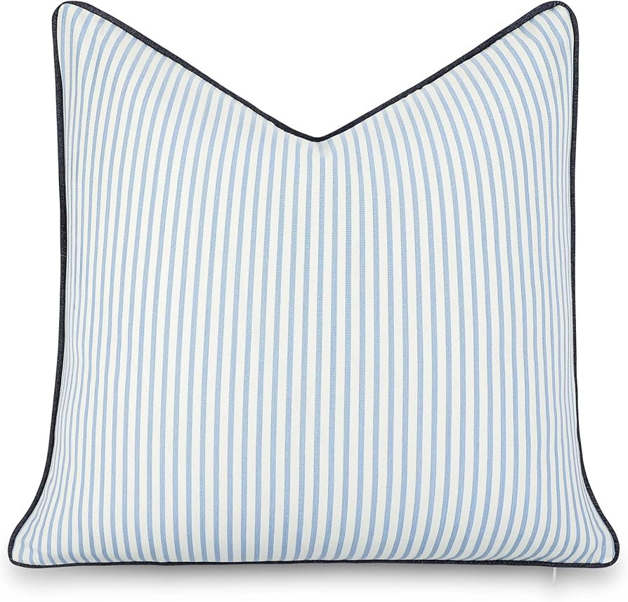Hofdeco Premium Coastal Hampton Outdoor Performance Throw Pillow Cover Only, 20"x20" Water Repell... | Amazon (US)