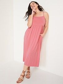 Fit & Flare Soft Jersey-Knit Midi Sundress for Women | Old Navy (US)