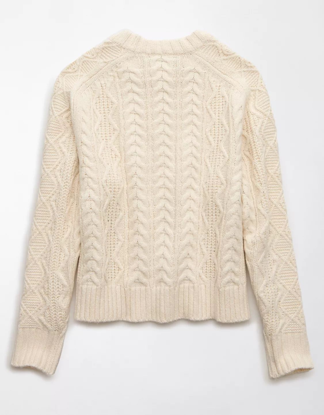 AE Cropped Cable Knit Sweater | American Eagle Outfitters (US & CA)