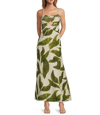Antonio Melanix M.G. Style Finley Linen Blend Sweetheart Neck Sleeveless A-Line Maxi Dress | Dillard's