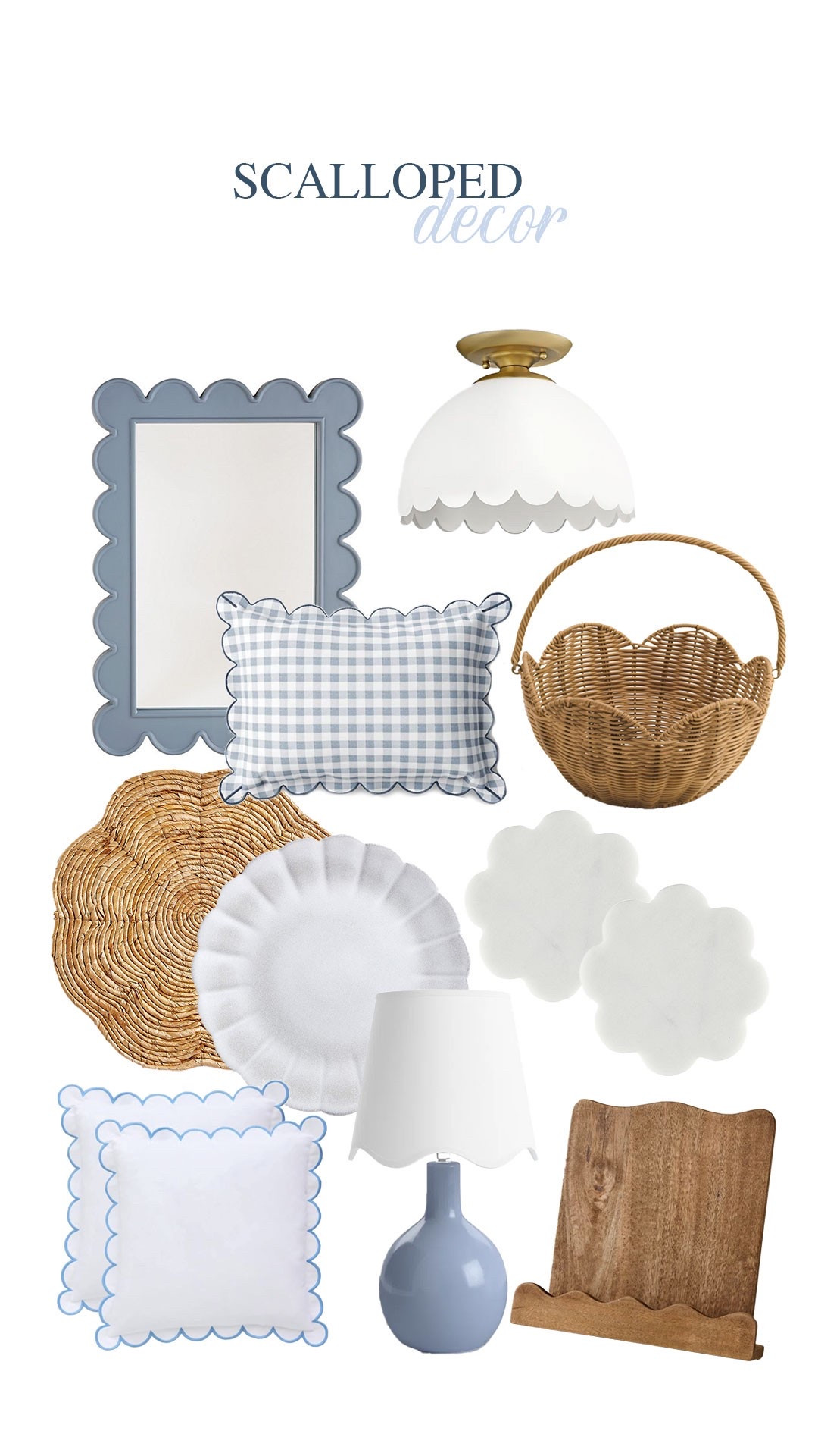 Blue scalloped decor...

#LTKSeasonal #LTKHome #LTKSaleAlert