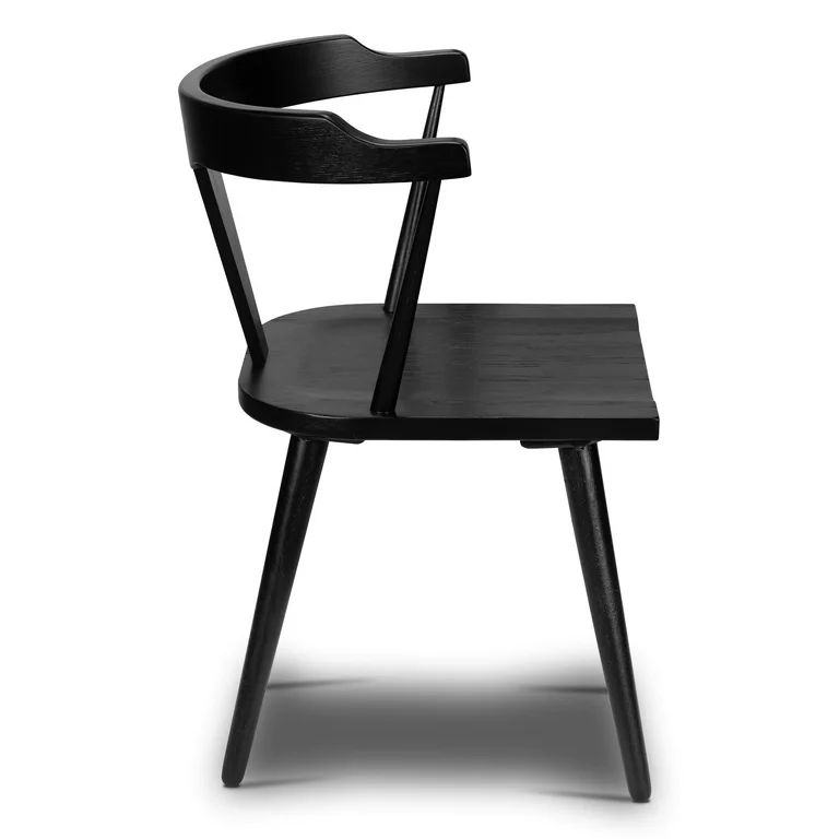 Poly and Bark  Enzo Solid Oak Wood Dining Chair Black Black Finish | Walmart (US)