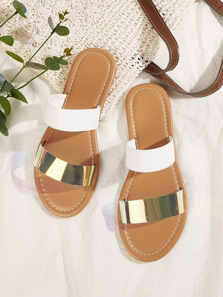 Two Part Flat Sandals | SHEIN