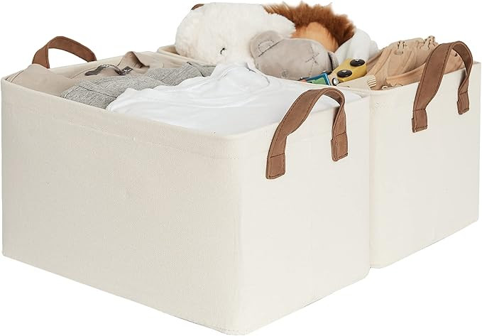 StorageWorks Storage Bins, Large Closet Storage Bins for Organizing, Fabric Storage Baskets with ... | Amazon (US)