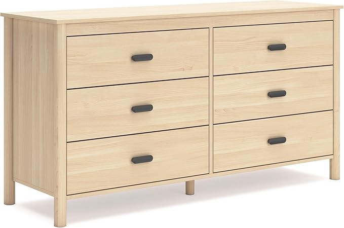Signature Design by Ashley Cabinella Casual 6-Drawer Dresser with Safety Stop, Light Brown | Amazon (US)
