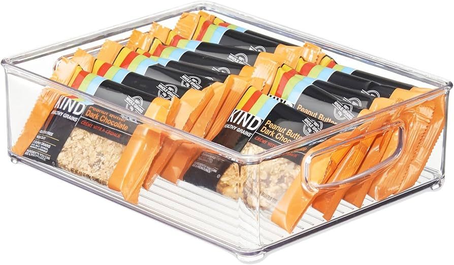 iDesign Linus Plastic Storage Bin with Handles for Kitchen, Fridge, Freezer, Pantry, and Cabinet ... | Amazon (US)