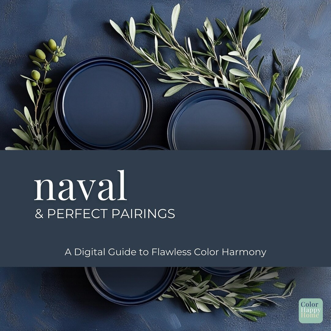 Sherwin Williams Naval & Perfect Pairings: A Color Palette Guide | Home Painting | Whole House | ... | Etsy (US)