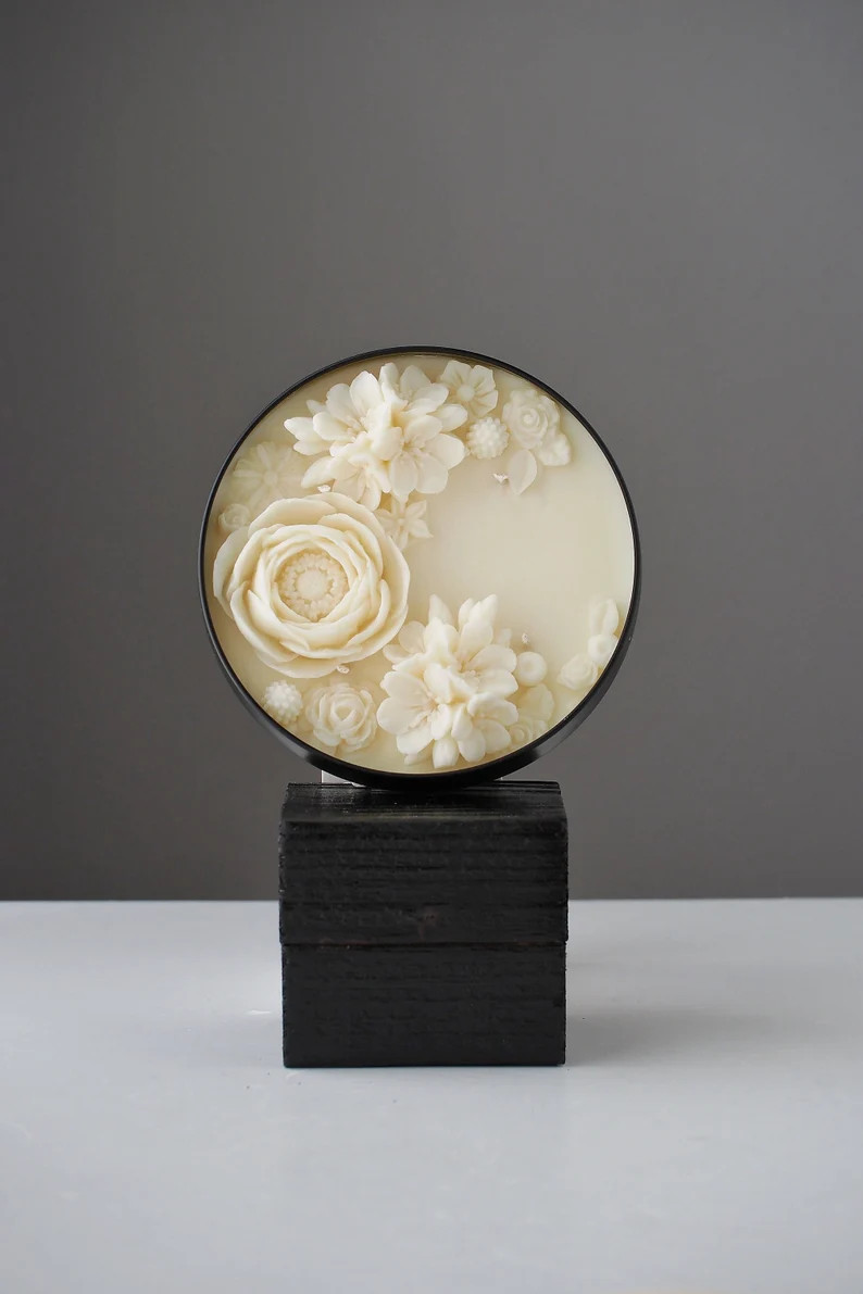 SWEET GARDEN Flower Candle Soy Candle 4 Wicks Candle | Etsy | Etsy (US)