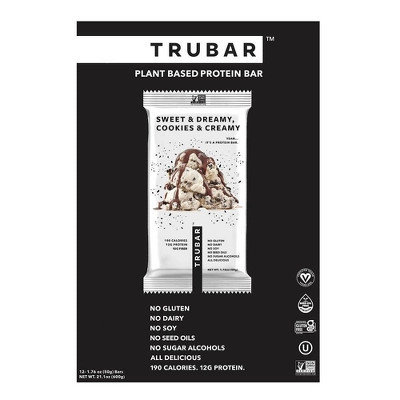 TRUBAR 12g Plant Based Protein Bars - Sweet & Dreamy Cookies & Creamy - 12ct | Target