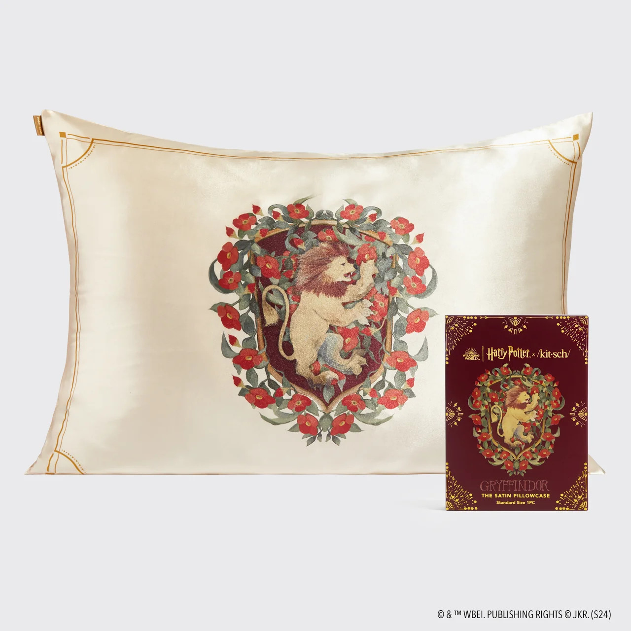 Kitsch x Harry Potter Gryffindor Satin Pillowcase | KITSCH | Kitsch