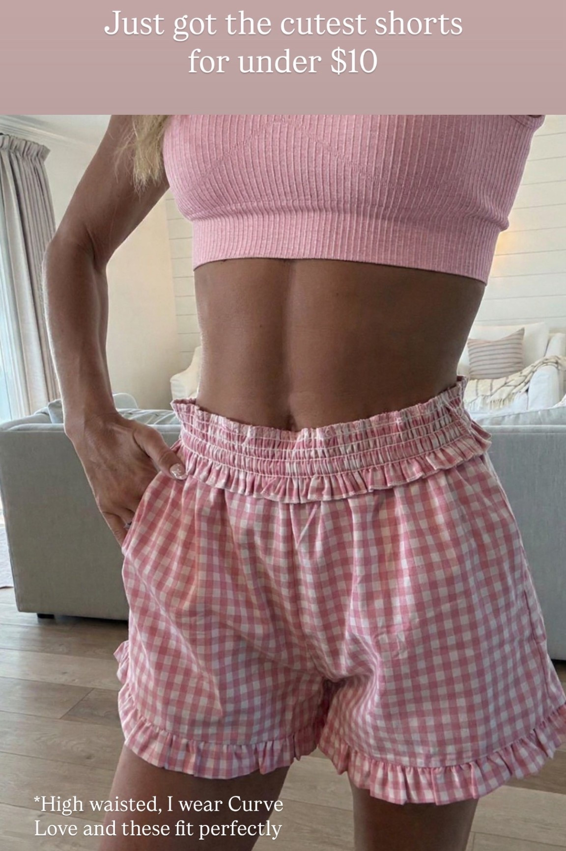Boxer shorts pink gingham ruffles with pockets 
Perfect for high waisted, Curve Love girlies 


#LTKTall #LTKSaleAlert #LTKSeasonal