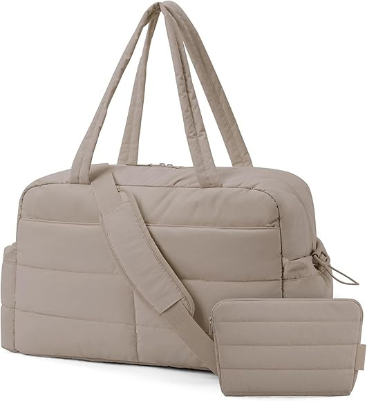 BAGSMART Travel Duffle Bag Gym Bag for Women, 31L Puffer Tote Bag Quilted Laptop Carry on, Weeken... | Amazon (US)