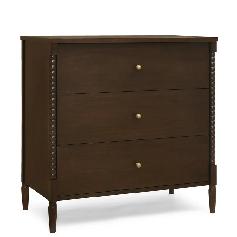 Delta Children Lily 3 Drawer Dresser with Interlocking Drawers, Walnut Espresso | Walmart (US)