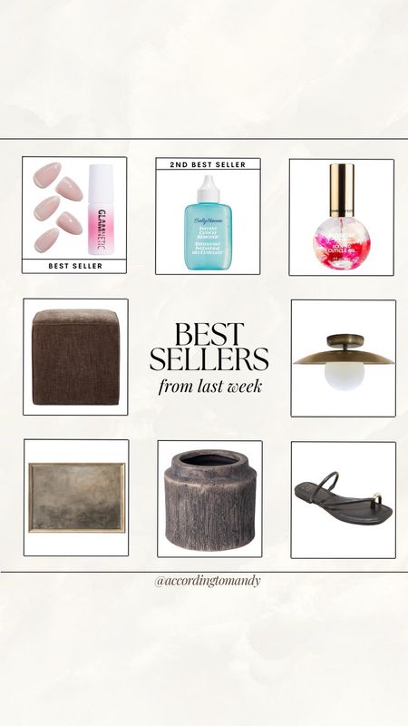 Best sellers from last week!

ottoman, target finds, amazon beauty, amazon finds, lighting, etsy lighting, target fashion, walmart home finds, walmart vase, trending home decor, viral home decor, art, etsy art, press on nails, viral nails, nail care, home decor, affordable home finds 

#LTKHome #LTKFindsUnder100 #LTKStyleTip