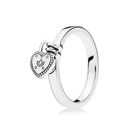 Pandora Heart Padlock Ring In Sterling Silver Size 48 | Walmart (US)