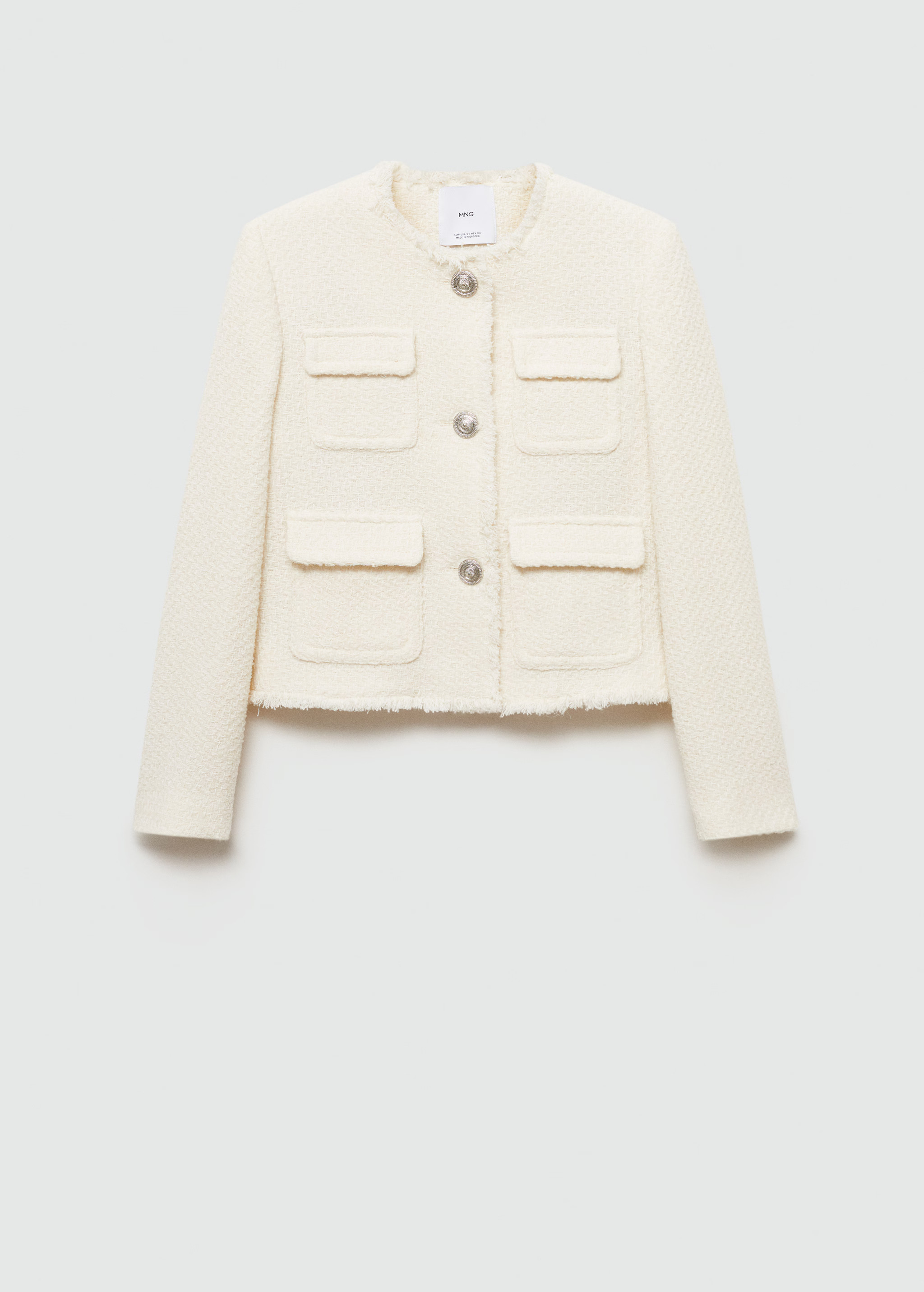 Pocket tweed jacket | MANGO (US)