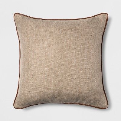 Leather Piping Square Throw Pillow - Threshold™ | Target