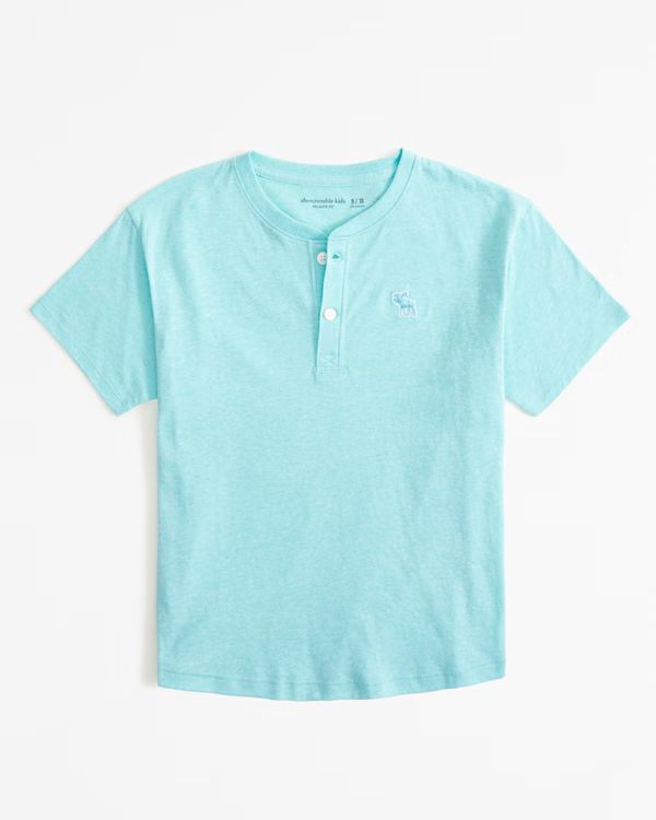 essential relaxed henley icon tee | Abercrombie & Fitch (US)