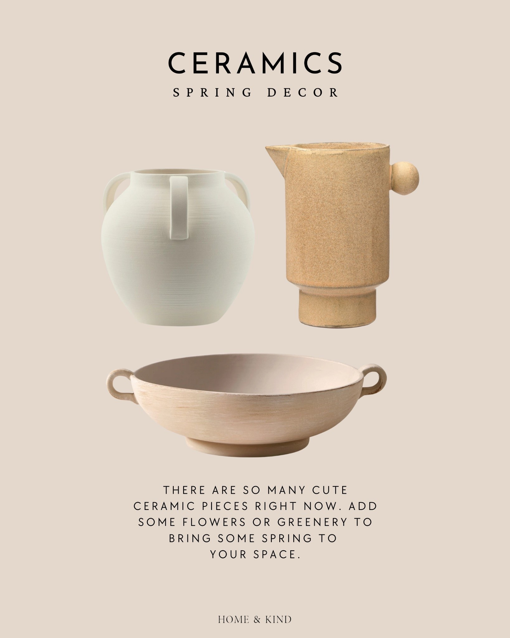 There are so many cute ceramic pieces right now! Add some flowers or greenery to bring spring into your space  

#LTKFindsUnder50 #LTKHome #LTKSeasonal