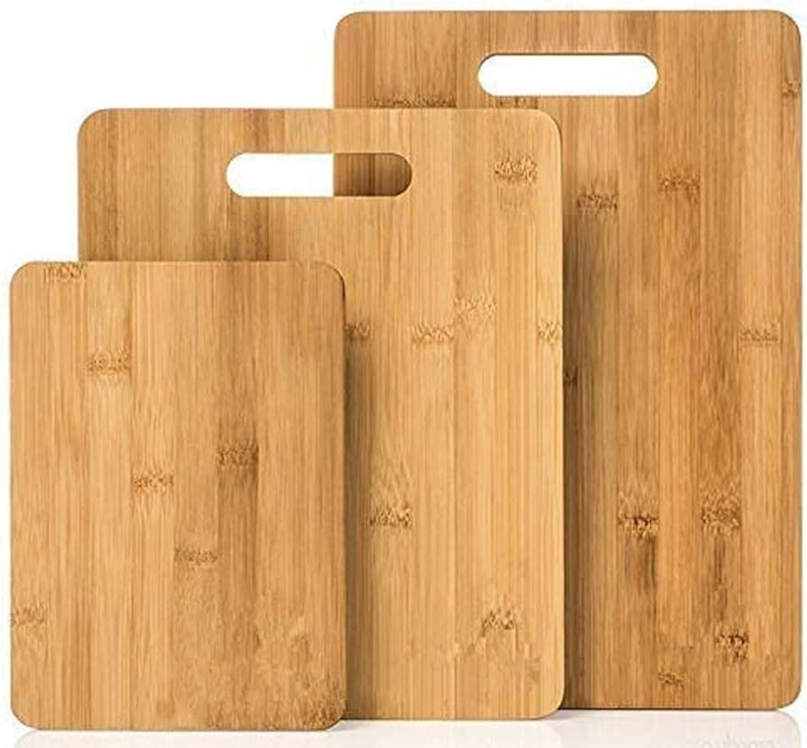 Brookline Wood Cutting Board Set - Extra Thick 3 Charcuterie Boards - Made from Organic Bamboo - ... | Amazon (US)