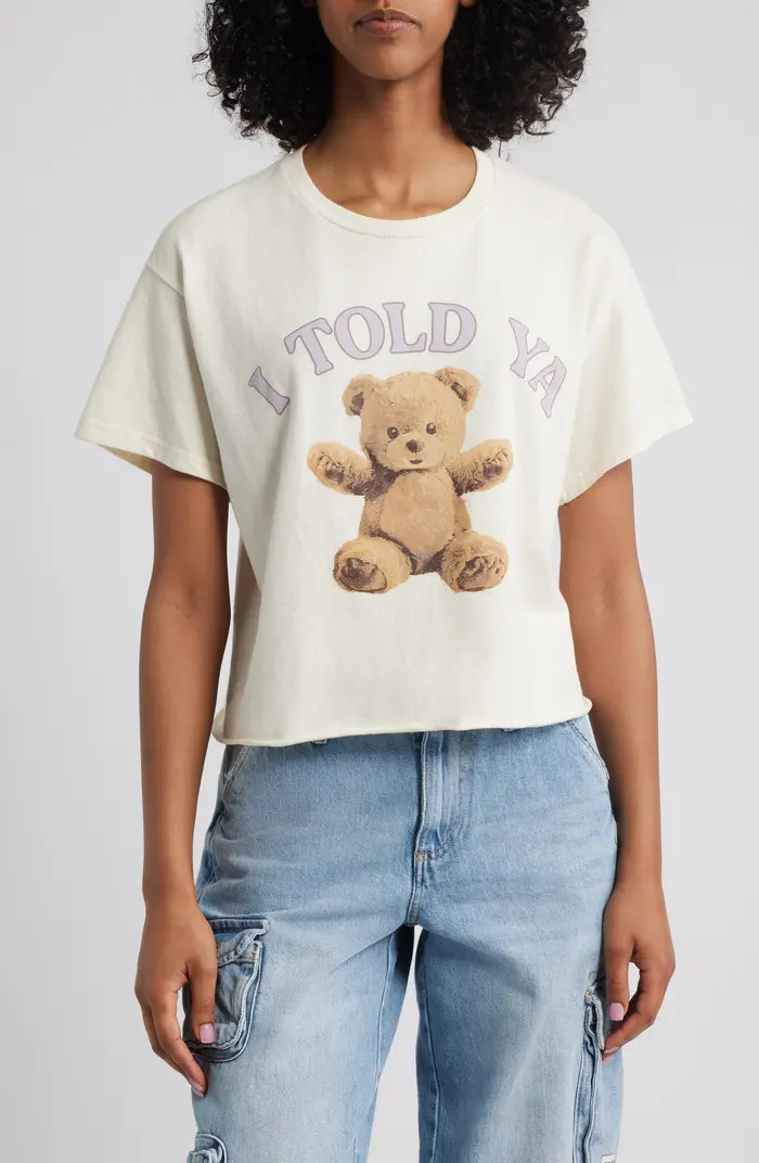 Vinyl Icons I Told Ya Bear Cotton Graphic Baby Tee | Nordstrom | Nordstrom