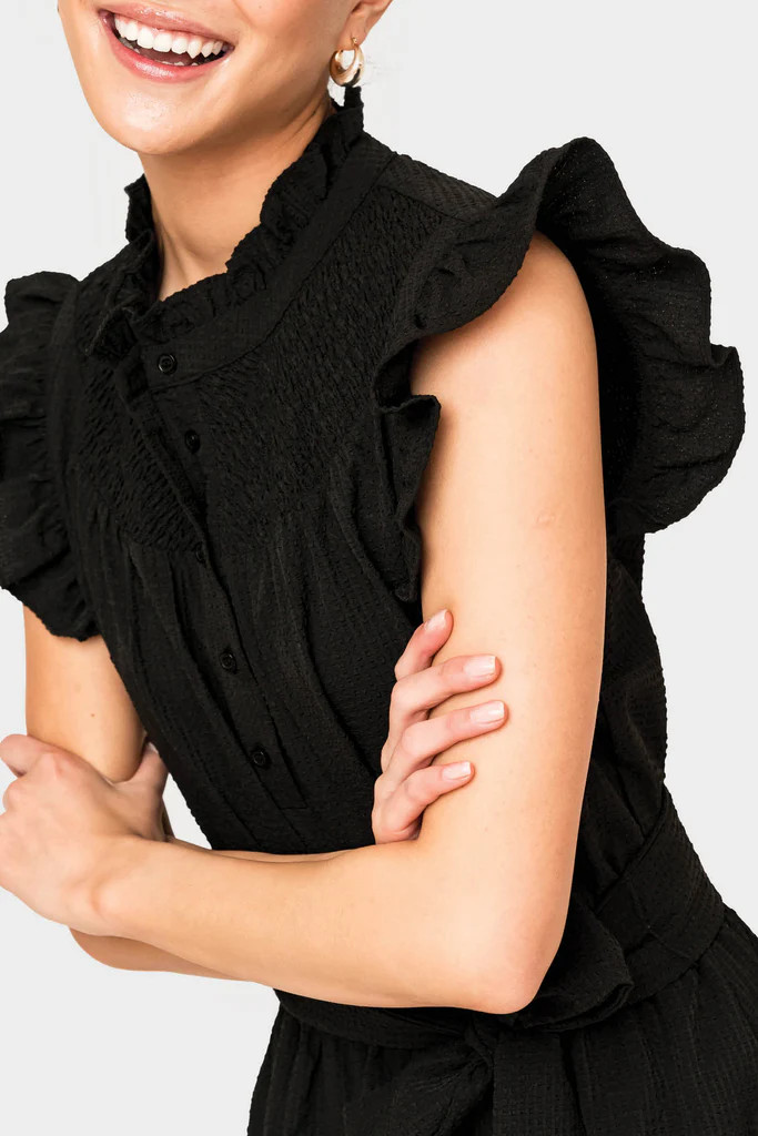 Textured Smocked Midi Dress | Gibson