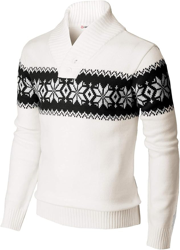 H2H Men’s Slim Fit Casual Christmas Sweater Knitted Xmas Knitwear Holiday Knit | Amazon (US)