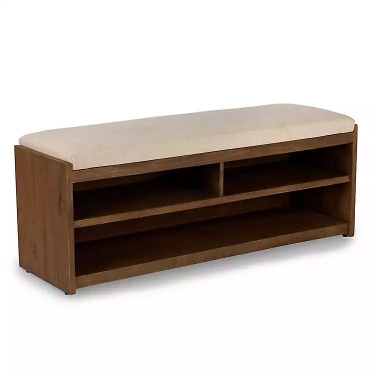 Cushioned Wood Peyton Storage Bench | Kirklands