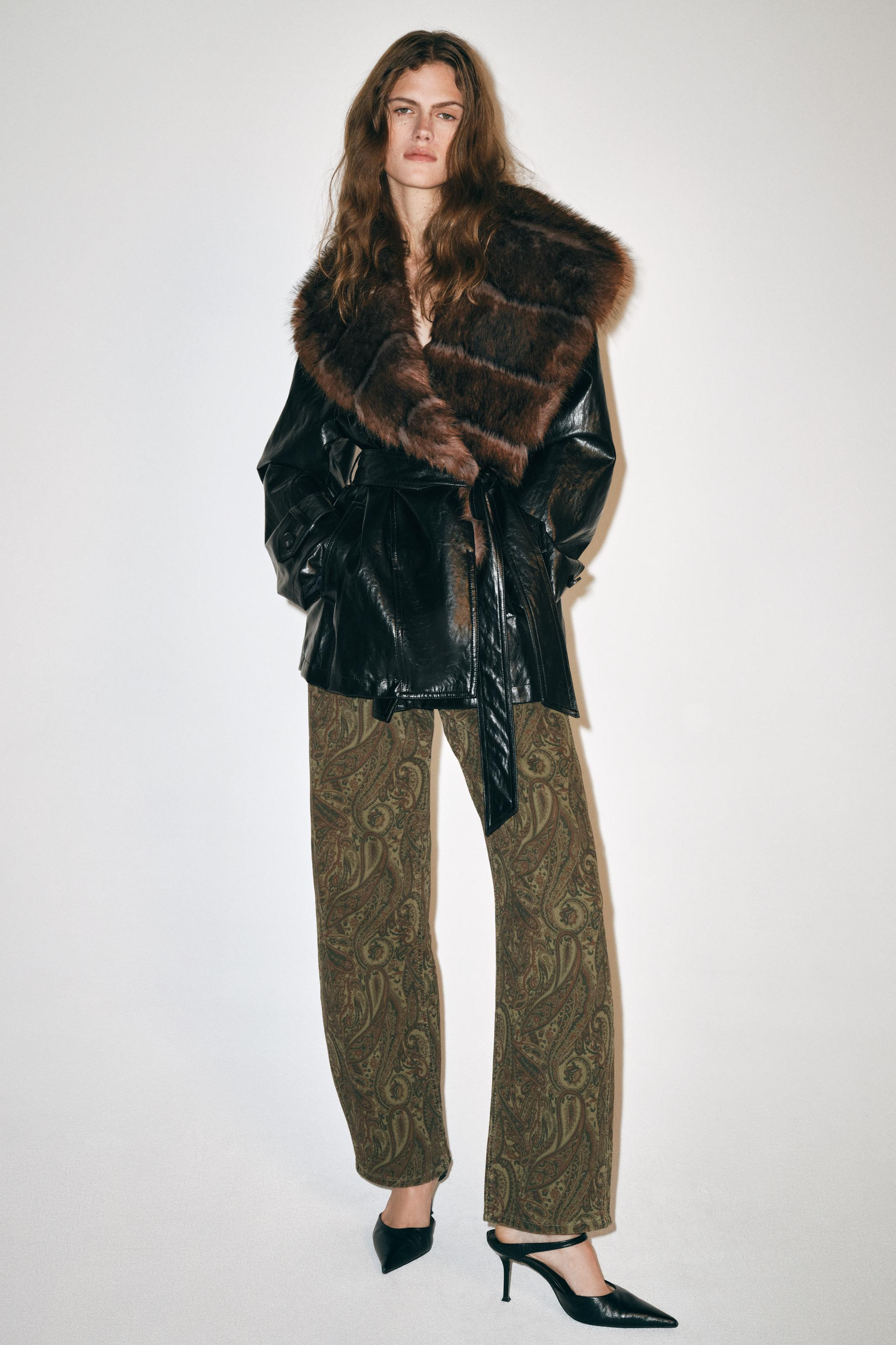 ZW COLLECTION FAUX LEATHER TRENCH COAT | Zara US