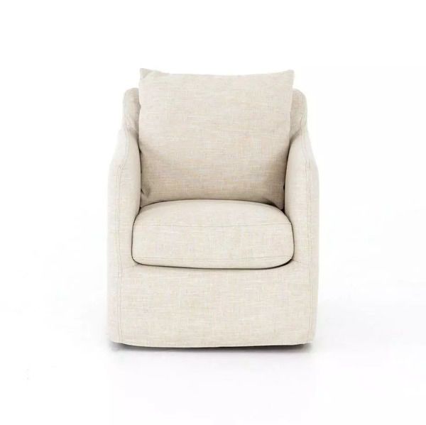 Banks Swivel Chair Cambric Ivory | Scout & Nimble